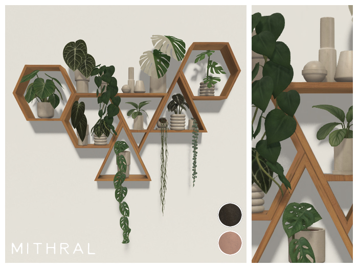 Mithral * Geometric Shelf Set (Natural)