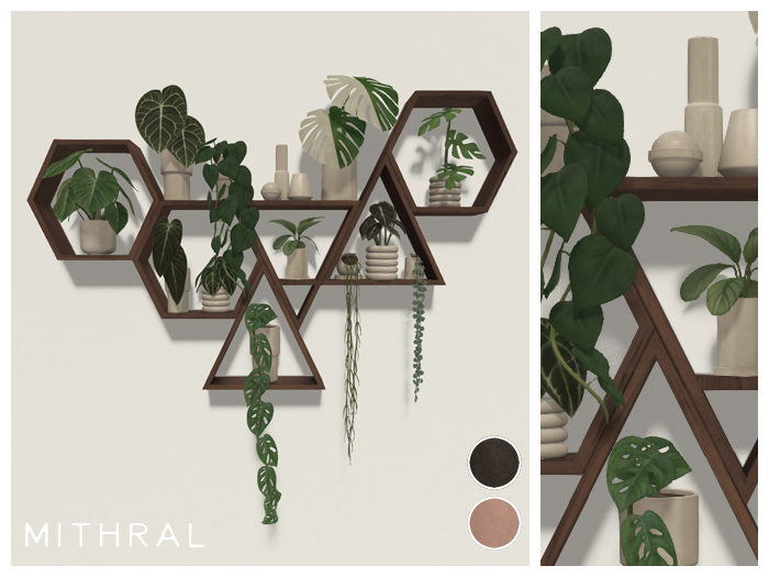 Mithral * Geometric Shelf Set (Dark)