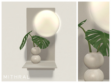 Mithral * Minimal Monstera Bulb Shelf (White)
