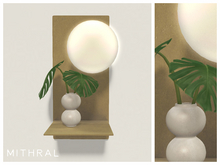 Mithral * Minimal Monstera Bulb Shelf (Gold)