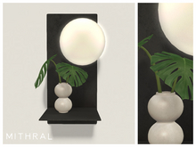 Mithral * Minimal Monstera Bulb Shelf (Black)