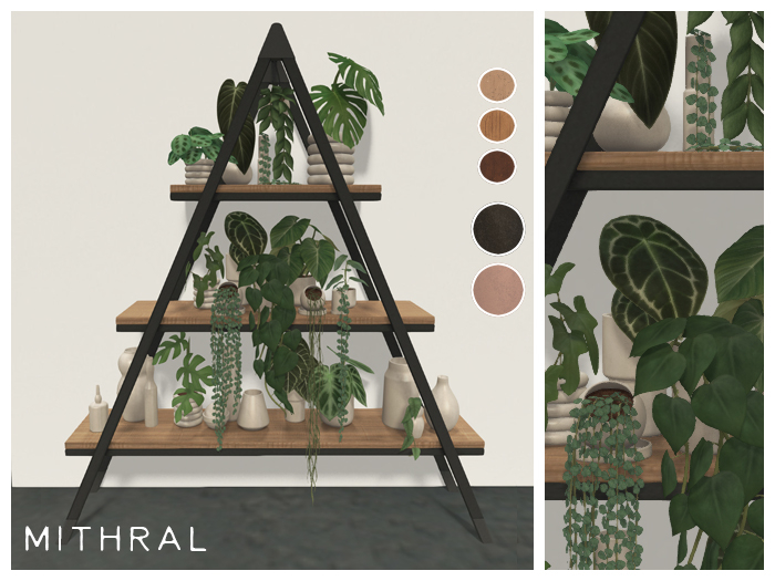 Mithral * Pyramid Plant Shelves (Black)