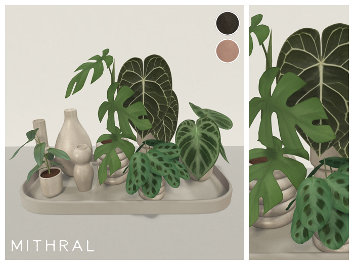 Mithral * Plant Display Tray (White)