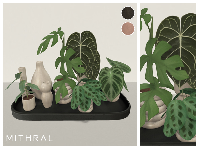 Mithral * Plant Display Tray (Black)