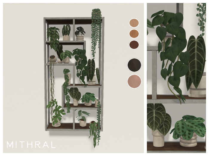 Mithral * Offset Wall Shelf (Silver)
