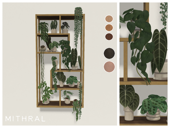 Mithral * Offset Wall Shelf (Gold)