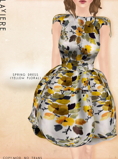 -LaViere- Spring Dress (Yellow)