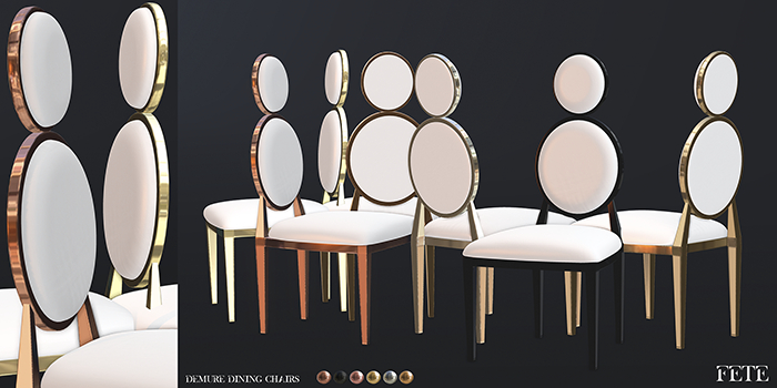 FETE- Demure Dining Chairs FATPACK