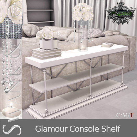 Swank & Co. Glamour Console Shelf 
