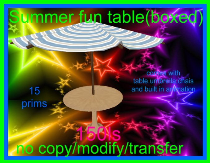 summer fun table(boxed)