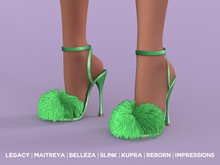 $NT Ostrich Heels GREEN