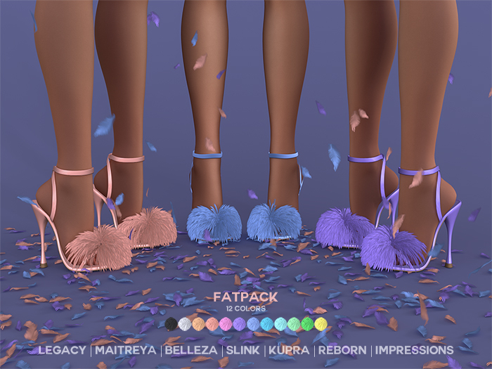 $NT Ostrich Heels FATPACK