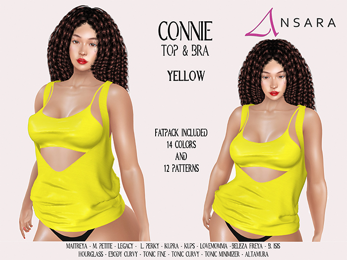Ansara - Connie Top&Bra - Yellow