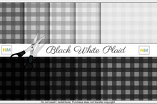 Black White Plaid Fabrics Matchup Kit 10 Seamless Textures NM