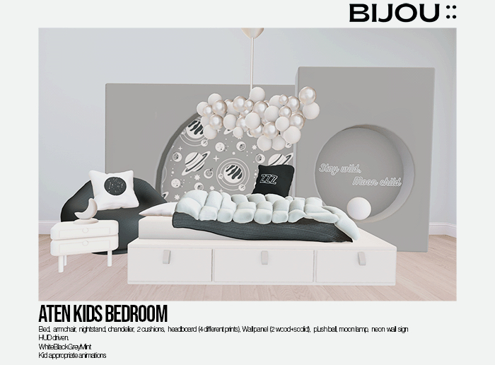 BIJOU :: Aten Bed - Black *add me*