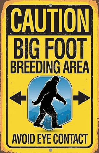 Silly sign-Big Foot