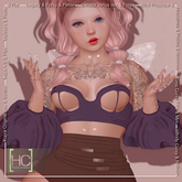 [HC] Hart Mauve Top & Sleeves for Kupra, Kups, Maitreya, Legacy, Belleza, Slink, Tonic, eBody & Reborn