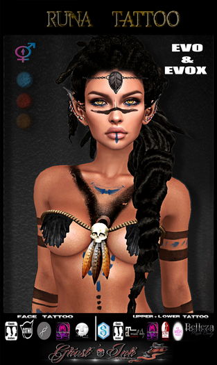 Ghost'Ink  ::RUNA FATPACK BLUE (  ALL Layers : Body + Head )