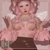 [HC] Hart Flamingo Top & Sleeves for Kupra, Kups, Maitreya, Legacy, Belleza, Slink, Tonic, eBody & Reborn