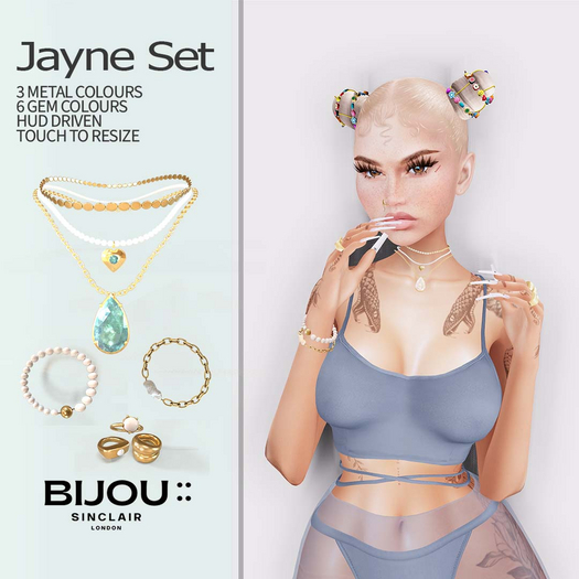 BIJOU :: Jayne Necklace Set - SILVER *add me*