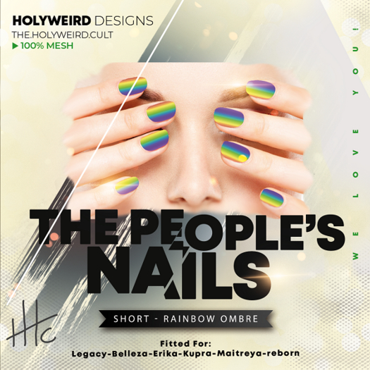 .:tHc:. The People's Short Nails - Rainbow Ombre