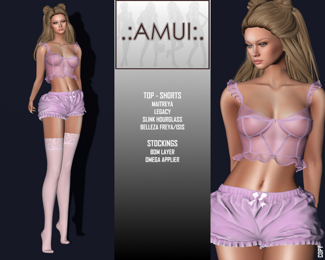 .:AMUI:. "Miranda" Lingerie Set - LAVENDER