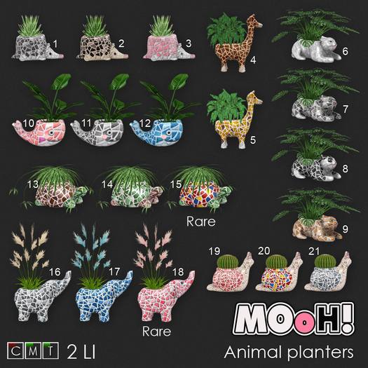 15. MOoH! - Animal planters - Turtle colors RARE
