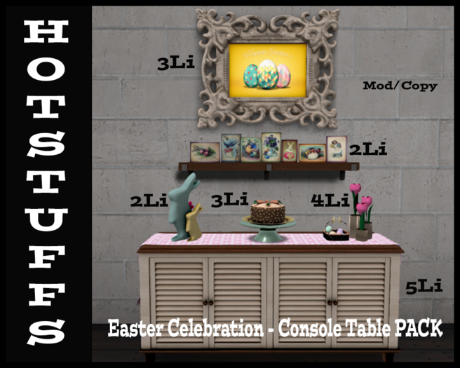 ~ Hotstuffs ~ Easter Celebration - Console Table PACK ~HUD~