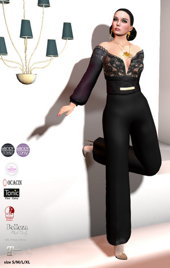 Adl Alta Moda Jumpsuit Lace Top