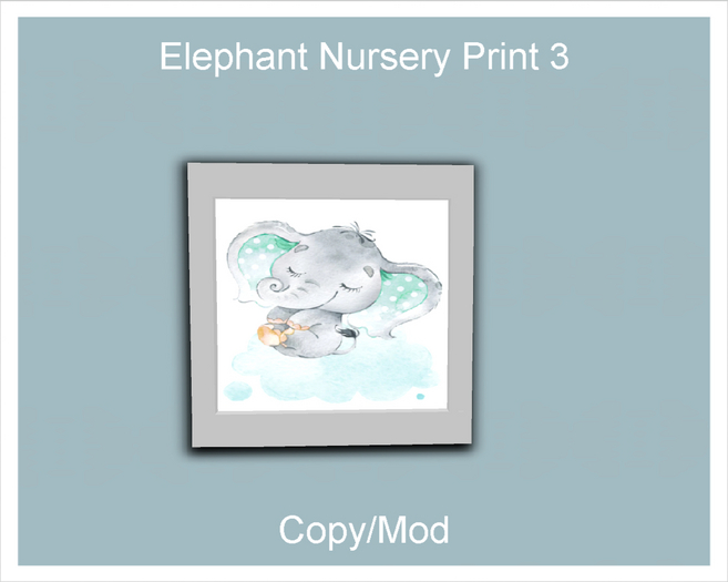 *CC* Elephant Nursery Print 3