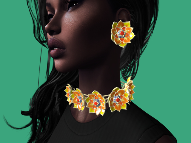 MAR - Spring flower jewellry set