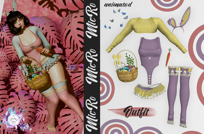 - MicRo - Outfit Spring Bunny Purpl Yellow