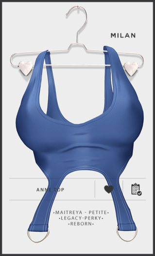 MILAN - Anne Top - Blu