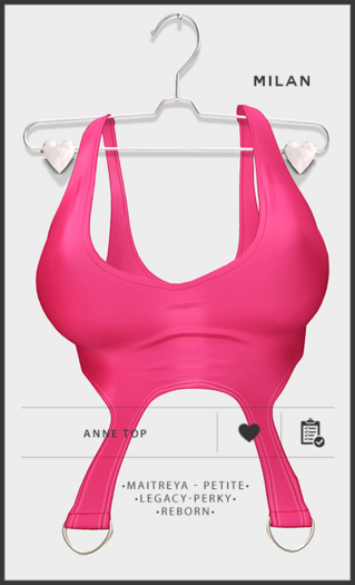 MILAN - Anne Top - Pink Flambe