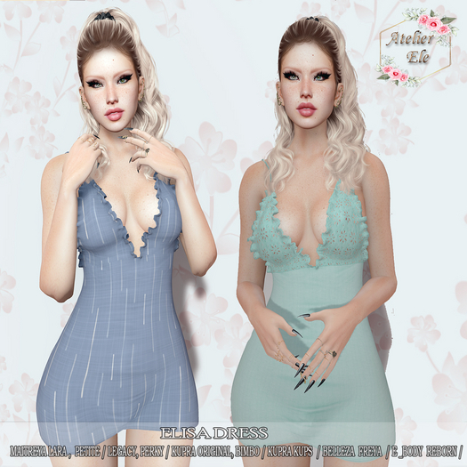 {AE} ELISA DRESS /30 colors 20 patterns
