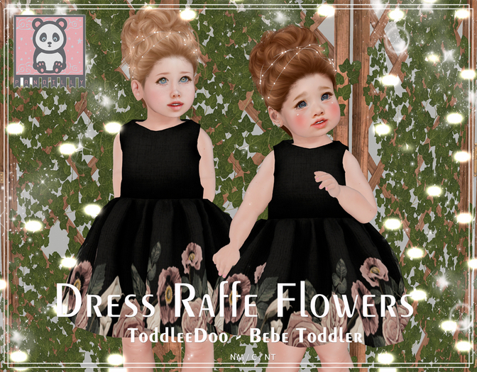 [P] Dress Raffe Flowers Black {TD/BB}