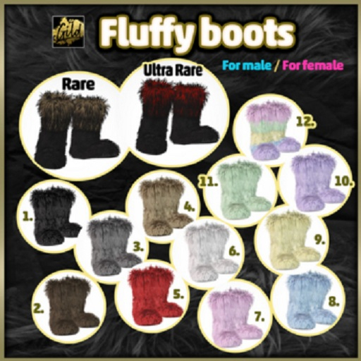 14. Female [Gild] Fluffy boots_Magma Ultra RARE