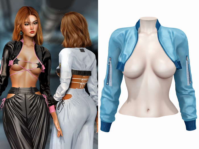 -[ vagrant ]- Alesia Jacket - Light Blue