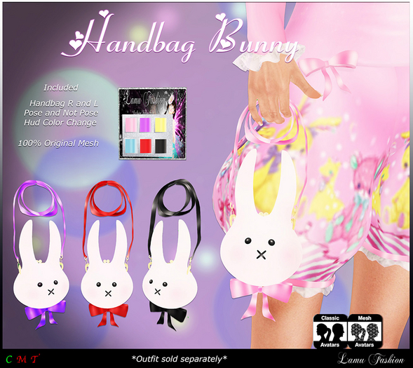 -Lamu Fashion-Handbag *Bunny* Hud Color Change