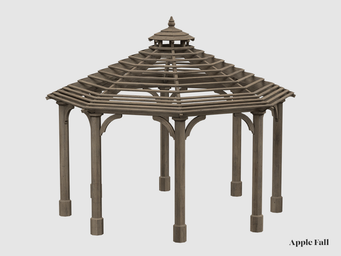 Apple Fall Nantes Gazebo - Weathered Oak