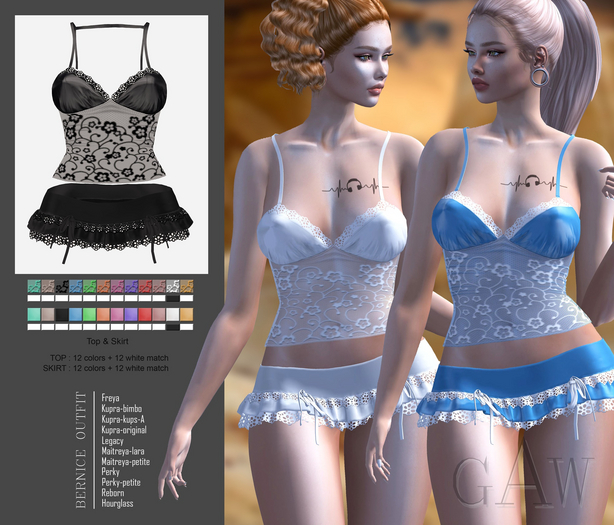GAW Bernice Outfit [top-skirt] FATPACK