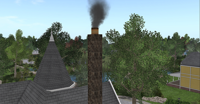 Smoking Chimney Stack - Dark Brick