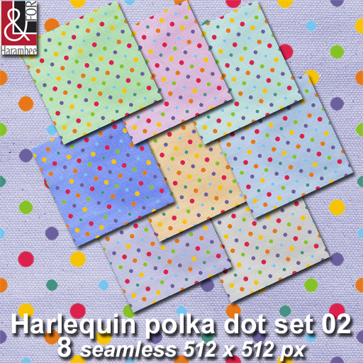 8 Harlequin polka dot #2