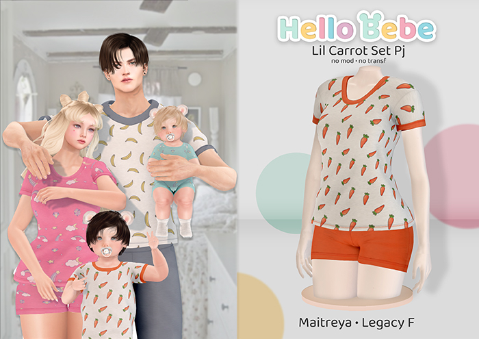 Hello Bebe - Lil Carrot Set PJ {Maitreya, Legacy}