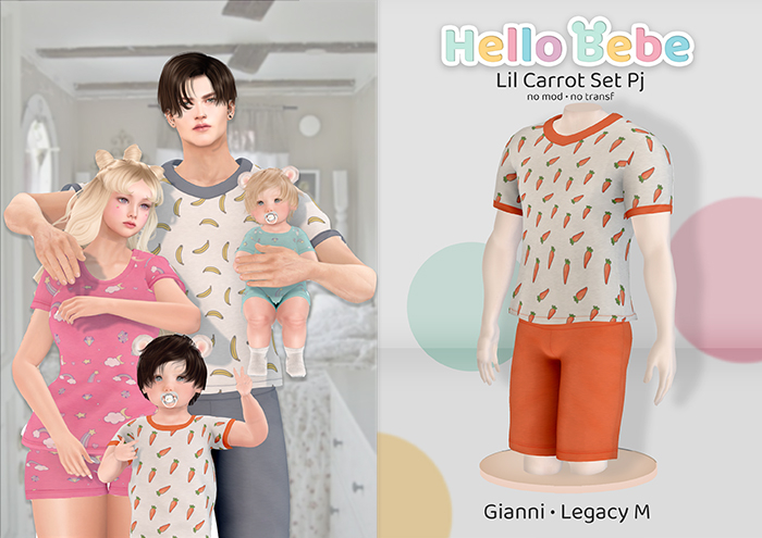 Hello Bebe - Lil Carrot Set PJ {Gianni, Legacy M}