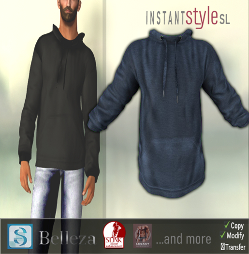 InSty Mens- Navy- Hoodie