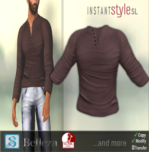 InSty Mens- TileRed- Theless Top