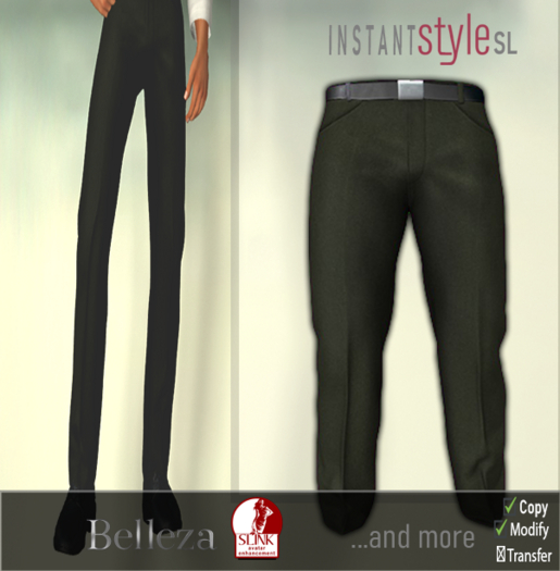 InSty Mens- Khaki- Classic Trouser