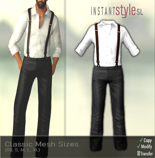 InSty Mens- White- Shirt & Pants Outfit