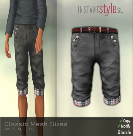 InSty Mens- Grey- Shorts